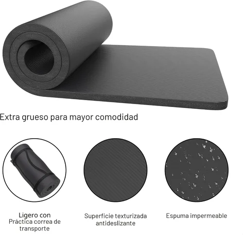 Vista 3 de Wakeman Outdoors - Colchoneta de dormir de espuma para acampar, almohadilla impermeable de 1.25 pulgadas de grosor con correas de transporte