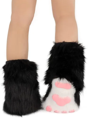 Vista 3 de hbbhml Animal Fuzzy Bear Cat Wolf Dog Fox Fursuit Feet Paw Claw Shoes Furry Boots Costume Accessories for Adult