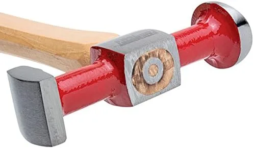 Vista 4 de Fairmount Martillo de curva inversa Mango de madera Dinging con caras redondas y cuadradas de corona alta para reparación de automóviles y formación