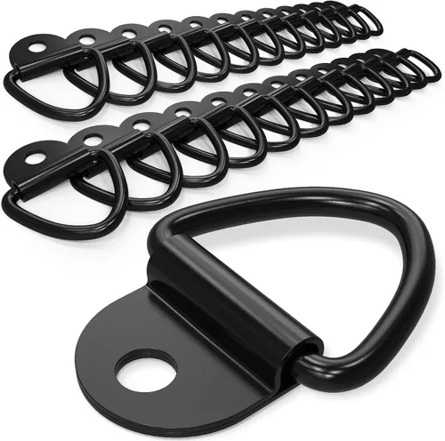 Vista 8 de 12 Piezas de Anclajes de Amarre de Anillo en V de 2" de Diámetro de Acero Anclaje de Anillo en V de Perno para Remolque para Remolque, Carga