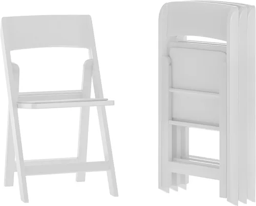 Vista 28 de Flash Furniture Hercules Tucker - Silla plegable de resina negra comercial, ligera, asiento extraíble acolchado de vinilo, para uso en interiores