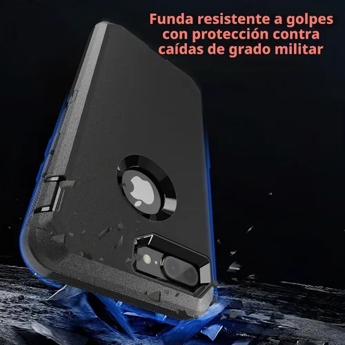 Vista 4 de Co-Goldguard Funda para iPhone 8 Plus Funda para iPhone 7 Plus con Protector de Pantalla [A Prueba de Golpes] [A Prueba de Caídas]