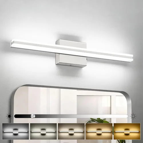 Vista 26 de SOLFART Luces de tocador de baño sobre espejo 14W 60 cm Luz de baño moderna negra 6000K ND