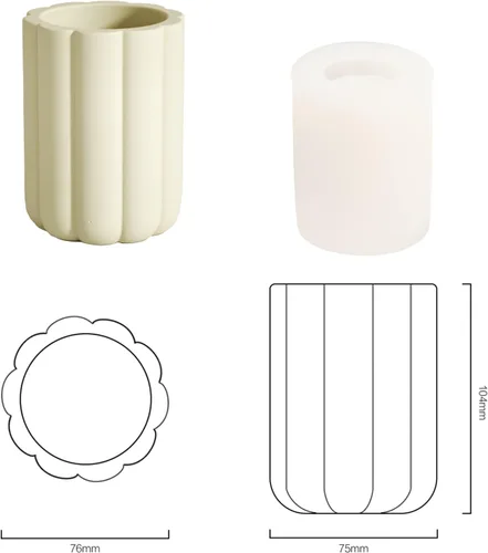 Vista 3 de Molde de hormigón Soporte para cepillo de dientes Molde de silicona DIY Accesorios de baño Set Herramientas de fabricación
