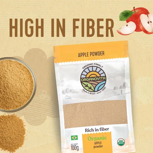 Vista 3 de Polvo orgánico – Mezcla en batidos, pasteles, alto contenido de fibra, hecho con ingredientes naturales prensados en frío, sin gluten, todo