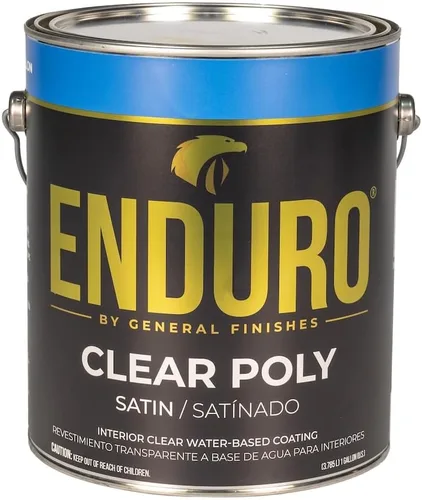 Vista 5 de General Finishes Enduro Poliuretano Transparente a Base de Agua, 1 Galón, Dead Flat