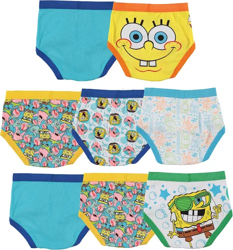 Vista 2 de SpongeBob SquarePants Boys' Tienda Exclusive Underwear Multipacks with Patrick, Squidward and More in Sizes 4, 6, 8, 10 & 12