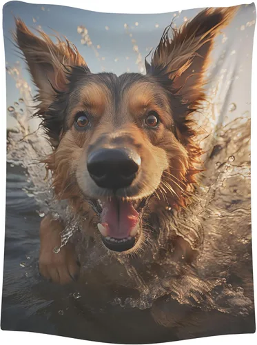 Vista 21 de Beaglier - Manta de poliéster de regalo para perro, manta pequeña de 30 x 40 pulgadas