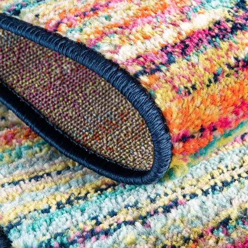 Vista 7 de Unique Loom Azalea Collection - Alfombra de área Kehr (Runner 2' 0" x 6' 0", turquesa/verde azulado)