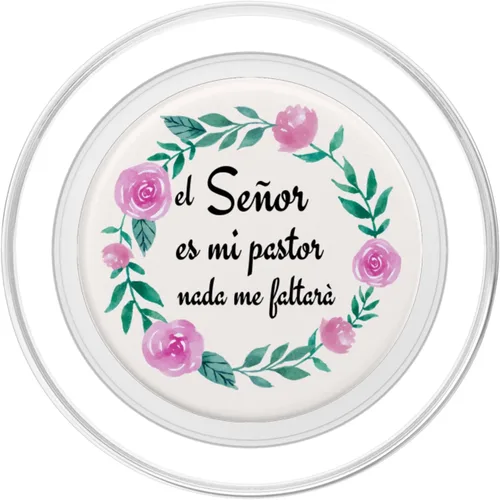 Vista 2 de El Señor es mi Pastor - PopSockets MagSafe PopGrip de regalo floral de Versículos de la Biblia para iPhone