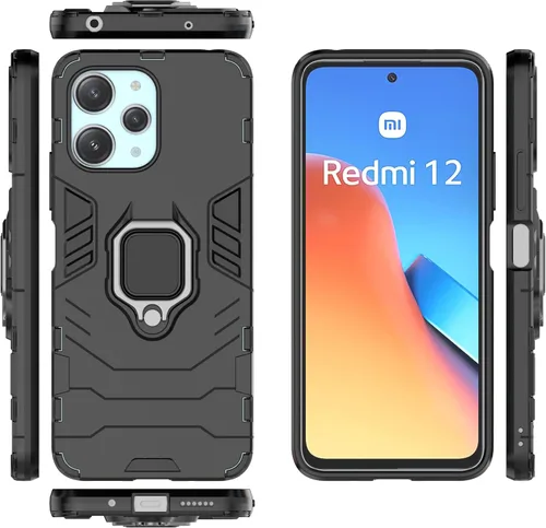 Vista 13 de Funda compatible con Realme 11 5G, carcasa de soporte compatible con Realme 11 5G RMX3751, funda negra
