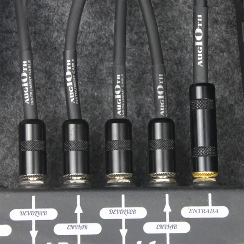 Vista 7 de Cable de conexión de guitarra de 6 pulgadas, cables de pedal de efecto de guitarra de 5.9 in, en ángulo Ángulo en ángulo