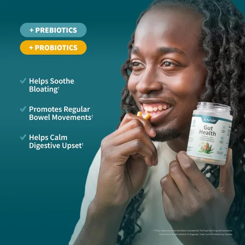 Vista 4 de Snap Supplements Suplemento de lipasa Gut Health, probiótico, 50 cápsulas