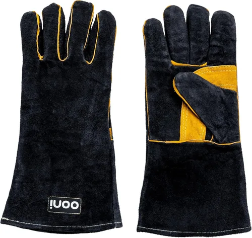 Vista 2 de Guantes para parrilla Ooni - Resistente al calor y al fuego, guantes protectores a prueba de calor perfectos para cocinar al aire libre, parrilla