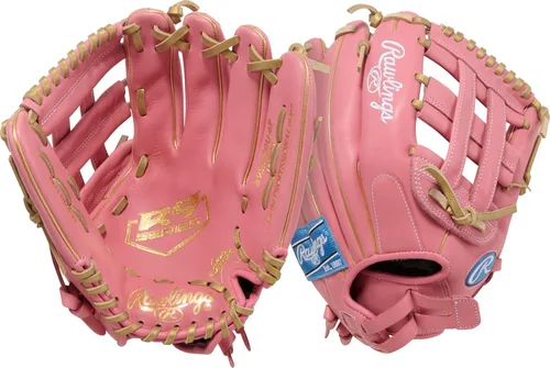 Vista 9 de Rawlings R9 Fastpitch Softball Gloves Multiple Sizes & Colors Negro Cesta de encaje doble