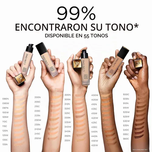 Vista 3 de Lancôme Teint Idole Ultra Wear Natural Matte Foundation - Base mate natural, de larga duración, cobertura media a completa, acabado natural, fórmula