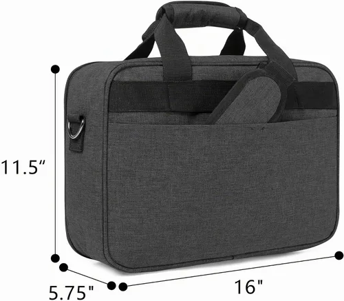 Vista 5 de LUXJA Bolsa grande para proyector con funda protectora para laptop de 15.6 Negro