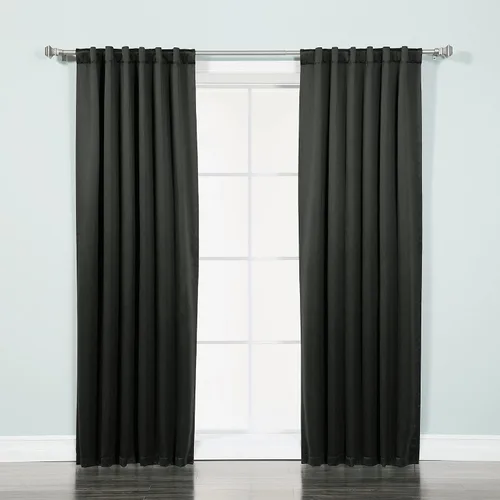 Vista 10 de Cortinas opacas con bolsillo para barra, para oscurecer la habitación, con aislamiento térmico, para sala, comedor, sala de estar, abiertas, 100%
