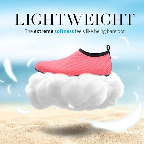 Vista 5 de Homitem Zapatos de agua para hombre y mujer, zapatos de playa descalzos, zapatos de piscina de secado rápido, calcetines de yoga para mujeres