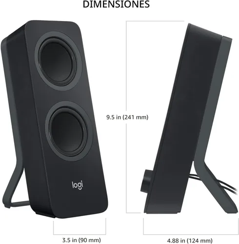 Vista 4 de Logitech Z207 Altavoces de ordenador estéreo 2.0 con Bluetooth