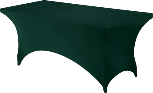 Vista 64 de Utopia Kitchen Mantel rectangular de spándex de 4 pies [1 unidad, negro] 200 GSM elástico, ajustado, lavable y resistente a las arrugas, cubierta