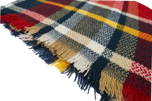 Vista 41 de Wander Agio - Bufanda envolvente con diseño a cuadros o triangular para mujer, cálida y larga, de punto, sensación de cachemira, chal