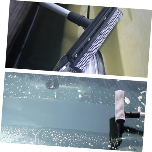 Vista 3 de ULTECHNOVO Limpiaparabrisas de vidrio de doble cara, herramienta de limpieza de ventana de mango largo, limpiador de vidrio desmontable