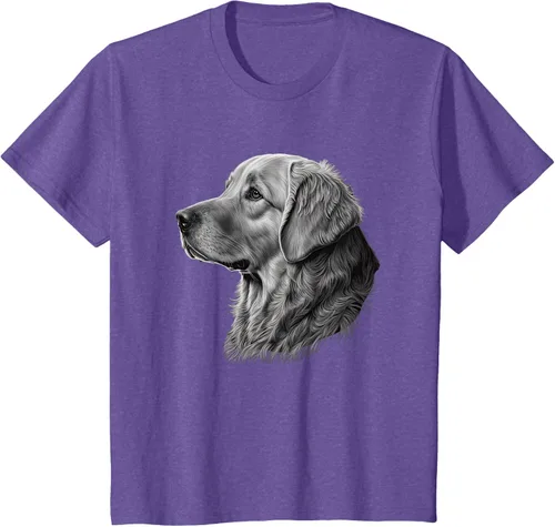 Vista 48 de Camiseta divertida Golden Retriever, Negro