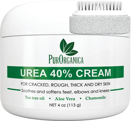 Vista 8 de PurOrganica Crema para pies Urea 40% – Dermatológicamente probada, reparación intensiva para talones secos y agrietados, callos, callos y pies
