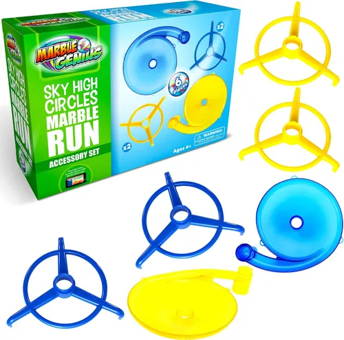 Vista 10 de Marble Genius Juego de accesorios para carreras de mármol de saltos y columpios - STEM