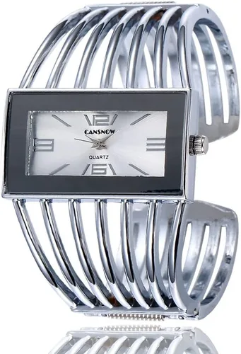 Vista 4 de Relojes de lujo para mujer, analógico de cuarzo, reloj de pulsera rectangular, reloj de pulsera de negocios, casual, de moda, para mujer