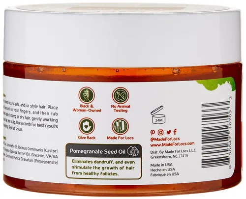 Vista 7 de Made For Locs Retwisting Firm Hold Styling Pomada Gel 4 oz (granada)
