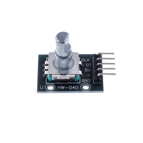 Vista 2 de Paquete de 5 módulos de codificador rotativo KY-040, sensor de ladrillo incremental para Arduino, AVR, PIC, STM32, Raspberry Pi - Codificador