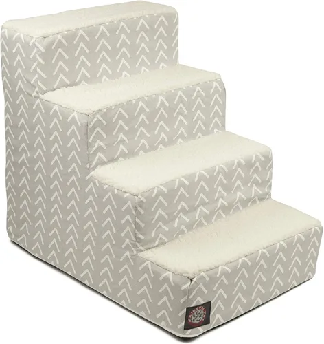 Vista 102 de Majestic Pet - Escaleras portátiles para mascotas suave escalón de espuma de sherpa escalones para perros y gatos rampa para cachorros