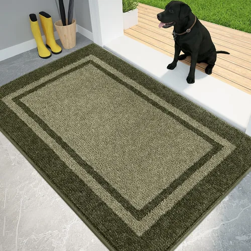 Vista 32 de PURRUGS Tapete para puerta con atrapamiento de suciedad, 20 x 32 pulgadas, antideslizante, lavable a máquina, tapete de entrada, tapete para puerta
