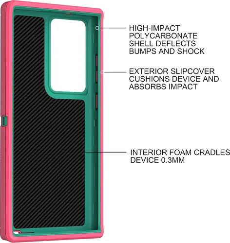 Vista 9 de MXX Funda compatible con Samsung Galaxy S23 Ultra, 3 capas de protección completa, resistente, resistente, a prueba de golpes y polvo, hecha