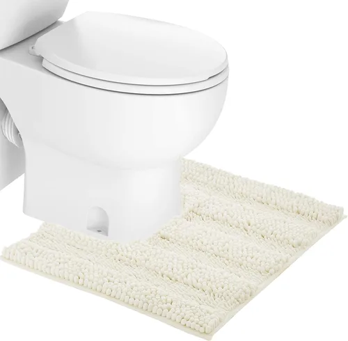 Vista 41 de NICETOWN Tapete negro para baño, antideslizante, suave, absorbente de agua, tapete de bajo perfil para entrada, tapete para vestíbulo, puerta