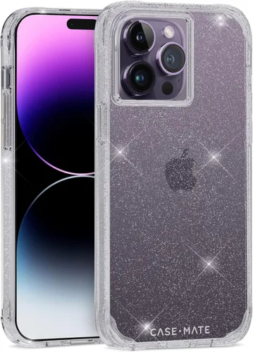Vista 11 de Case-Mate Funda para iPhone 14 Pro Max, gemas florales, con protección contra caídas de 10 pies y carga inalámbrica, funda de diamantes de imitación