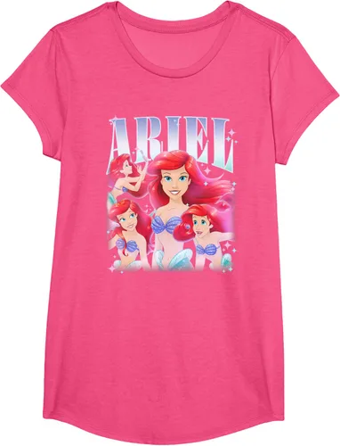 Vista 14 de Disney Camiseta de la princesa Ariel de la Sirenita Multi Pose, Negro