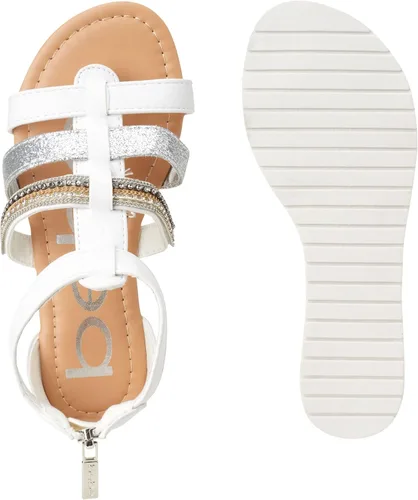 Vista 5 de bebe Sandalias para niña Sandalias de gladiador con diamantes de imitación y purpurina (niña pequeñaniña grande), Blanco, 0 Little Kid