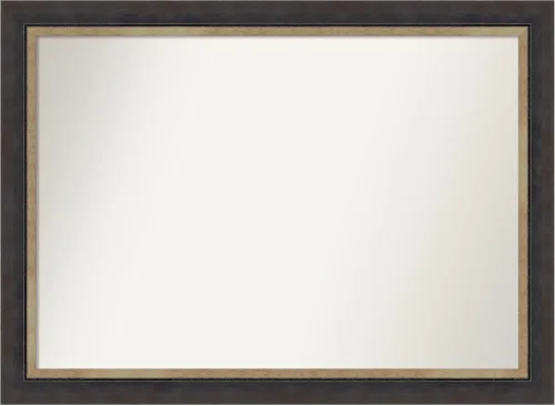 Vista 117 de Amanti Art Espejo personalizado, espejo de baño negro Astor, espejo de pared o espejo de tocador de baño sobre el fregadero (25 x 25 pulgadas)