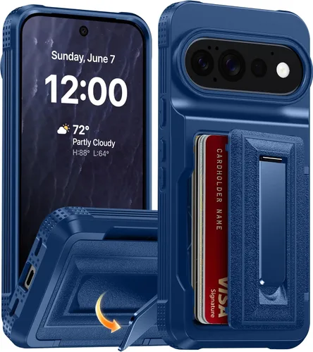 Vista 17 de Oterkin Funda tipo cartera para Google Pixel 10a [4-5 tarjeteros] [soporte de metal] [bloqueo RFID] [Protección completa de la cámara]