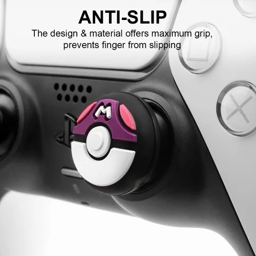 Vista 6 de Tapas de agarre para pulgar compatibles con el controlador Nintendo Switch Pro, tapas de silicona analógicas para controlador PS54, agarres