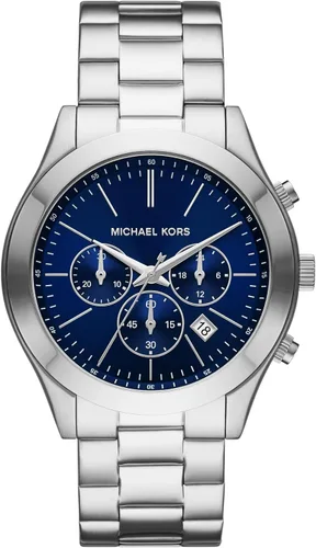 Vista 9 de Michael Kors Reloj de gran tamaño Slim Runway para hombre, reloj de acero inoxidable para hombres