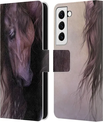 Vista 159 de Head Case Designs Officially Licensed Laurie Prindle A Morgan Christmas Western Stallion Leather Wallet Case Compatible with Samsung Galaxy A07 4G
