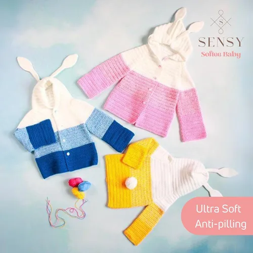 Vista 4 de Sensy Softee Hilo para Bebé, 3.5 oz, 275 yardas, Gauge 3 Light (Almendra)