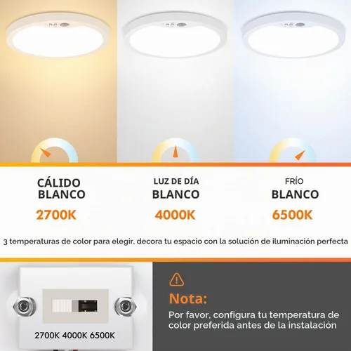 Vista 3 de Brightever - Lámpara de techo con sensor de movimiento de 7 pulgadas con cable para armario, pasillo