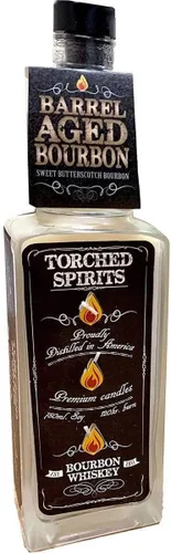 Vista 5 de Torched Spirits - Velas perfumadas con botella de whisky, vela de cera de soja natural, fragancia de caramelo y praliné, gran regalo para hombres