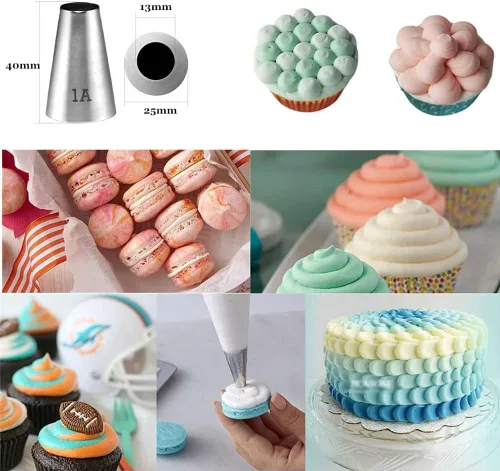 Vista 3 de Juego de puntas de tuberías para decoración de pasteles, puntas grandes de 1M 1A 2A 2D 4B