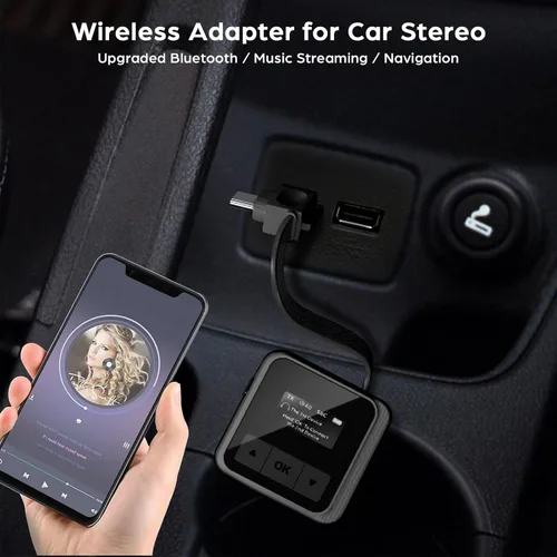 Vista 8 de Receptor transmisor Bluetooth 5.3 para TV a 2 auriculares inalámbricos Dual Link 2 en 1 Adaptador de audio Bluetooth inalámbrico con 0.138 in